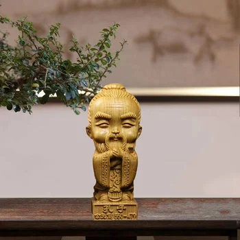 Натуральный Кипарис, Конфуцианство, Статуя Конфуция, Художественная резьба ручной работы из массива дерева, украшение для дома, офиса, Фигурная статуя