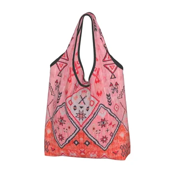 Изготовленная на заказ хозяйственная сумка Oriental Anthropologie Heritage в богемном марокканском стиле Для женщин, большие сумки для покупок, геометрические сумки для покупок в стиле бохо
