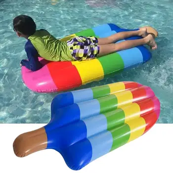 Поплавки для бассейна Очень большой надувной шезлонг для бассейна в форме радужного мороженого с откидной спинкой, матрас для плавания