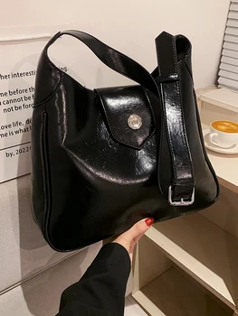 Новые женские сумки через плечо в корейском стиле, простая сумка через плечо из искусственной кожи 2023, трендовая текстурная сумка-мессенджер