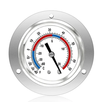 Термометр-охладитель, капиллярный дизайн, датчик охлаждения, от -40 до 65℉ / от -40 до 20 ℃, 2-дюймовый циферблат, крепление на панели из нержавеющей стали