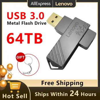Флеш-накопитель Lenovo USB 3.0 64 ТБ USB Флэш-Накопители 16 ТБ Высокоскоростная USB-Память 4 ТБ 2 ТБ Флэш-Диск 128 ГБ USB-Накопитель Для Ноутбука ПК ТВ