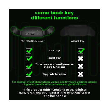 Кнопка возврата ДАННЫХ в виде лягушки для приставки контроллера PS5 Плата обновления Переработанная оболочка Программируемый комплект переназначения Rise для PS5 (A)