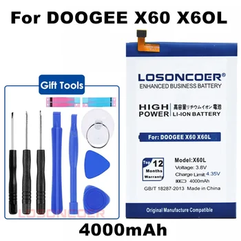 LOSONCOER 4000mAh X60 L Сменные аккумуляторы для смартфона Doogee L + быстрое поступление