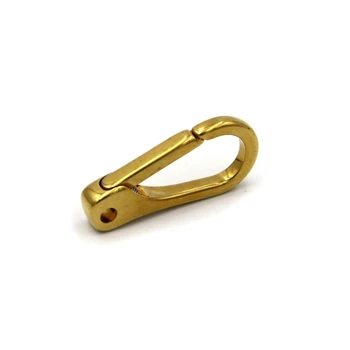 Золотая застежка-карабин, кожаный крючок для сумки