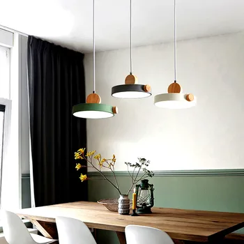 Трехцветная креативная Современная спальня, гостиная, светодиодная люстра, ресторан, кафе, художественное оформление интерьера из дерева, лампа для квартиры оптом