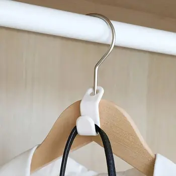 Многофункциональная вешалка для хранения одежды, соединительный крючок, утолщенный пластик, может быть соединен накладкой, устройство гардероба