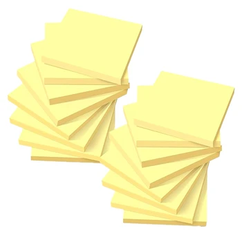 16 Книг Общим количеством 1600 стикеров Желтая бумага, Самоклеящиеся стикеры, Заметки для заметок, Офисные напоминания, бумага для заметок