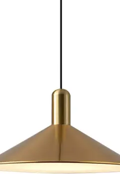 Современный купольный подвесной светильник середины века, золотой и черный подвесной светильник в сарае, латунный конусный потолочный подвесной светильник