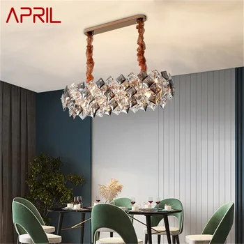 Апрельский подвесной светильник в стиле постмодерн, роскошный хрустальный креативный светодиодный светильник для домашней столовой, гостиной