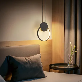 Современный светодиодный подвесной светильник для прикроватной тумбочки, спальни, гостиной, столовой, регулируемая люстра, украшение дома, минималистичный подвесной светильник