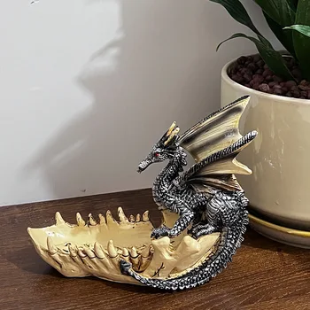 Новая трансграничная современная минималистичная скульптура-лодка из смолы с зубом дракона, украшения для домашнего офиса, изделия из смолы для хранения лодок-драконов