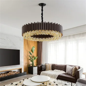 Черная люстра TEMAR, роскошные подвесные светильники в постмодернистском стиле, домашний светодиодный декоративный светильник для гостиной, столовой