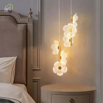 Подвесной светильник Lustre LED в скандинавском стиле, подвесные светильники для потолка, прикроватная спальня, украшение домашней детской комнаты, подвесной светильник