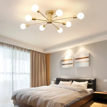 Современный креативный светодиодный потолочный светильник, Люстра Спутник Лайт, Полувстраиваемые светильники для домашнего декора в скандинавском стиле для спальни, гостиной