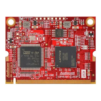 1 ШТ. Модуль передачи аудиосигнала AES67, красный ПК + металл, 32X32 Audiocom для Dante