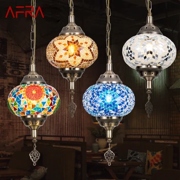 Подвесной светильник в богемном стиле AFRA, простая креативная потолочная люстра из декоративного стекла со светодиодной подсветкой для дома, гостиной, спальни