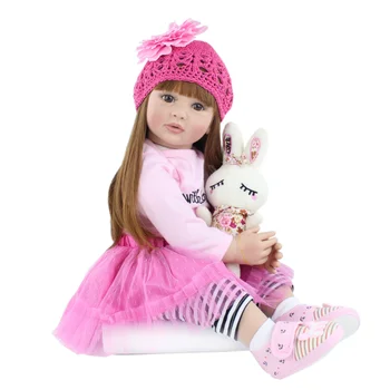 55 СМ Возрожденная Кукла Для Маленьких Девочек Силиконовая Реалистичная Виниловая Кукла Для Малышей Подарок На День Рождения Для Девочек 60 СМ Возрожденные Куклы Для Младенцев Boneca Brinquedo