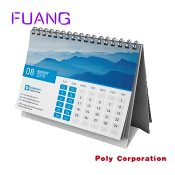 Ежемесячная печать настольного календаря на заказ в Гуанчжоу на 2020 год