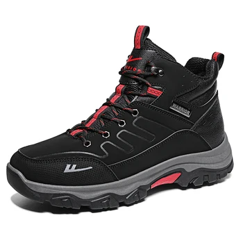 Мужские зимние походные ботинки, нескользящая мужская спортивная обувь для бега по пересеченной местности, альпинизма, охоты, прогулочных кроссовок