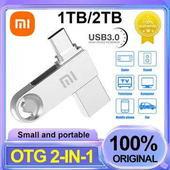 Xiaomi USB Флэш-накопитель 2 ТБ Двойного Назначения OTG PenDrive Двойная Флэш-память Портативный флеш-накопитель Usb 3.0 Type-C Высокоскоростная Передача Файлов