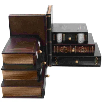 Контейнер Формы Форзаца Коробка Для Хранения Конца Книги Деревянный Ящик Для Хранения Полок Для Хранения книг