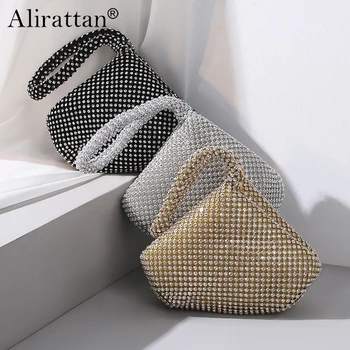 Alirattan 2024 Новая банкетная сумка ручной работы с водяными бриллиантами, вечернее платье, Ручная банкетная сумка, женская сумка