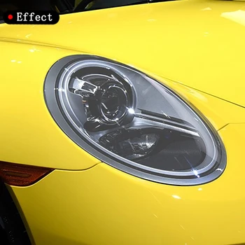 Защитная пленка для задней фары автомобиля Porsche 911 2011 2022 Дымчато-черная Прозрачная Защитная наклейка из ТПУ