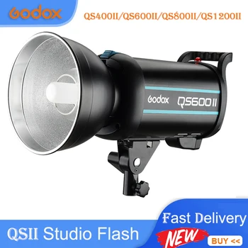 Godox QS400II 2.4G Wireless X System Профессиональная студийная вспышка непрерывного света Крепление Bowens для студийной видеозаписи