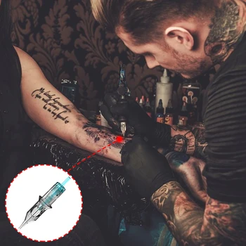 Иглы для татуировки в прозрачном футляре Одноразовые Иглы для татуировки бровей Губ Аксессуары для тату-машинки