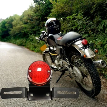 12 В Держатель Для Крепления Номерного Знака Мотоцикла Тормозной Задний Фонарь Мотоцикла Красная Линзовая Лампа Для Пользовательского Поплавка Chopper Dirt Bike ATV Off R